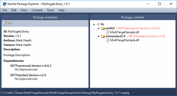 NuGet Multi-Target